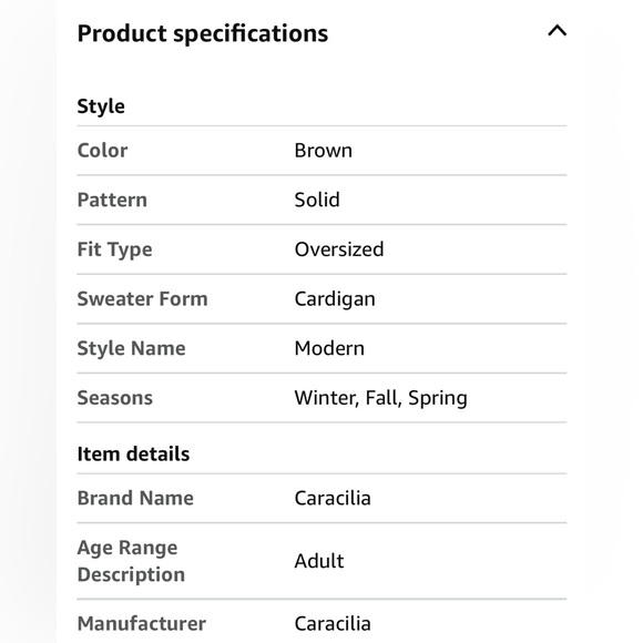 CARACILIA | Tan Long Oversized Open Front Cardigan Size Small - Picture 8 of 8